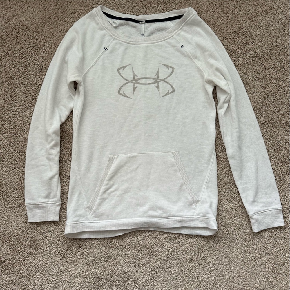White Long Sleeve Shirt with Logo